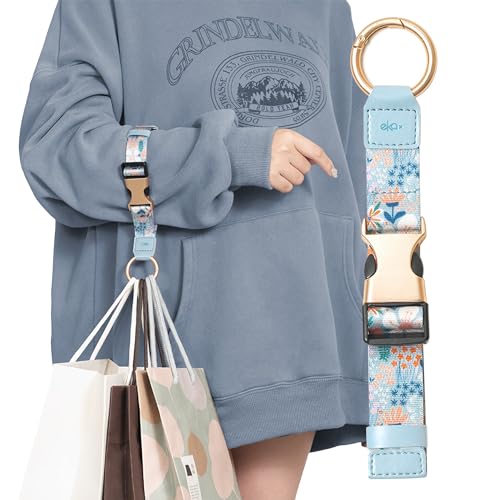 Add-a-Bag Luggage Strap, Adjustable Travel Carry Strap with Ring Hooks & Buckle, Heavy-Duty Bag Holder & Jacket Gripper, Luggage Straps/Luggage Belt, Travel Clip for Carry-On Suitcase & Backpack - color: Aquatic Orchid