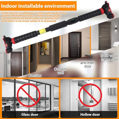 Pull Up Bar for Doorway,Adjustable Strength Training Bars Without Screwwith Level Meter, No Installation Required, and Adjustable Width for Home Gym Upper Body Workout, Max Load 440 LBS,27-42inch