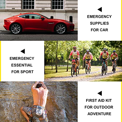 300Piece Small First Aid Kit Refill Supplies for Travel Mini Caming Emergency First Aid Kits Hiking Survival Essential Kit for Outdoor Adventure, Yellow 1st Aid - style: Yellow-300Pcs
