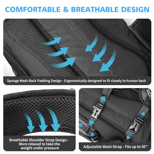 Hydration Pack, Insulated Hydration Backpack with 2L Hydration Bladder, Hiking Backpack for Men Women Kids, Water Backpack for Hiking, Running, Cycling, Camping - color: Black Blue
