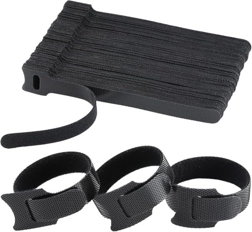 MVYC 150PCS 8 Inch Reusable Cable Ties Wire Ties Cord Organizer Cable Organizer Adjustable Cable Management Black - size: 8 Inch (Black)
