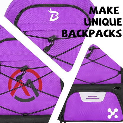 Goloni 35L Basketball Bag,Basketball Backpack with Shoe and Ball Compartment,Backpack for Soccer, Volleyball - color: purple