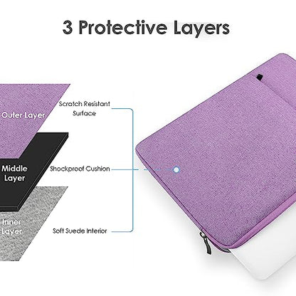 ProElife 15-Inch Laptop Sleeve Case for 2025-2023 MacBook Air 15 inch with M4 M3 M2 Accessory Traveling Carrying Case Water-Resistant Bag Cover for MacBook Air 15'' 2025 2024 2023 M4 M3 M2 (Purple) - color: Purple