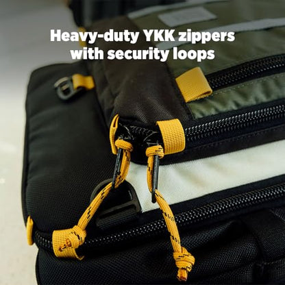 Topo Designs Global Travel Bag – 30L or 40L - Carry-On Compliant Most Airlines, Durable Travel Duffel Bag, Clam Shell Main Pocket, Laptop Sleeve, Backpack, Luggage (40L / Navy/Sahara) - color: Navy/Sahara, size: 40L