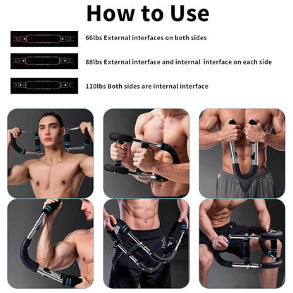 Adjustable Men's Chest Exercise Equipment with Arm Trainer - Used for Muscle Training, Forearm, Shoulder, and Body Strength Fitness Equipment, Very Portable