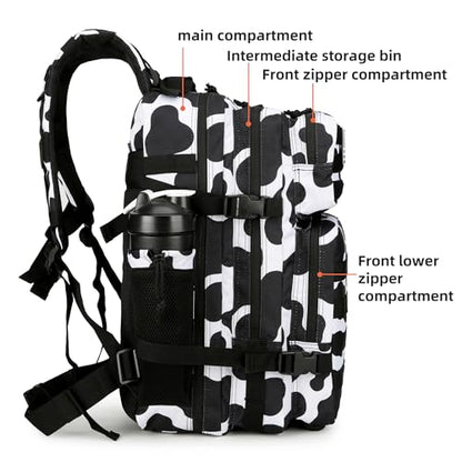 Lovelinks21 45L Tactical Assault Backpack 3 day assault pack with Molle Waterproof backpack Rucksack for Tactical Backpacks (Cow color) - color: Cow Color