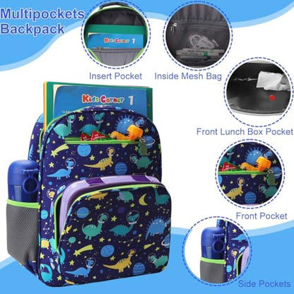 RHCPFOVR Kids Backpack for Boys - Boys Backpack 3-8 Ages Dinosaur for Kids 15 Inch School Bookbag for Kindergarten Elementary School Bookbag for Girl 1st 2nd Grade - style: Dinosaur