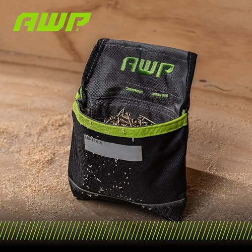 AWP TrapJaw Clip-on Fastener Tool Pouch, Small Utility Bag with Spring-Loaded Closure, Durable Tactical Tool Holder for Nails, Screws, and Electrical Accessories, 1L-039-2 (Pack of 6) - size: 7" W x 7.75" L (Pack of 6)
