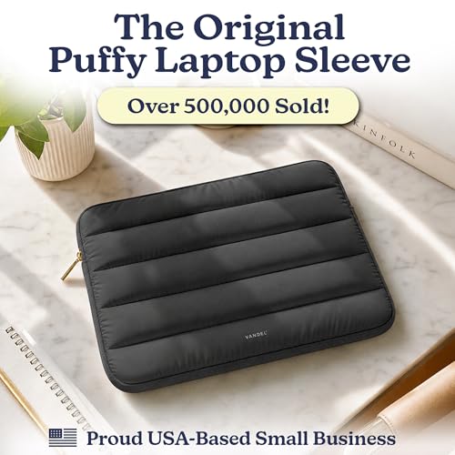 Vandel The Original Puffy Laptop Sleeve Case, 13-14 inch Laptop Sleeve Bag Case 13.3 Inch, Compatible with MacBook Air 13, Pro 14/13 iPad Pro 12.9, HP Dell ASUS, Computer Bag Cover - color: e. Black, size: 13-14 Inch