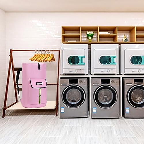 laundry bag backpack,extra-large heavy duty laundry bags,laundry backpack for college students,drawstring closure (Light Pink Laundry Bag) - color: Light Pink Laundry Bag