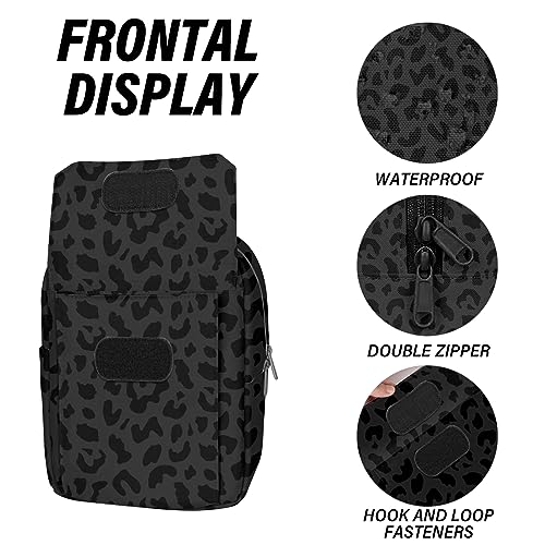Cute Small Camera Bag with Photographer Camera Sling Bag Waterproof Dslr Camera Case Compatible with Nikon Sony Lightweigth for Women or Men（Black Leopard Cheetah） - color: Black-d2
