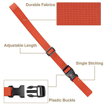 MAGARROW 78" x 1" Strap Buckle Packing Straps Adjustable 1-Inch Belt - color: Dark orange 6.5 feet Long (4-PCS)