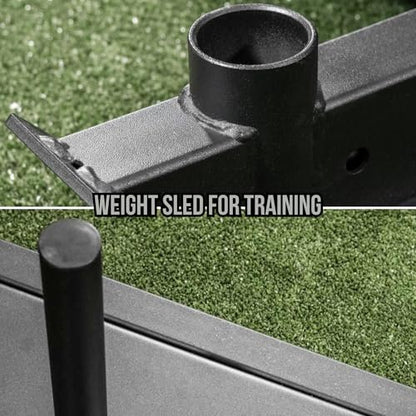 Rep Fitness Weight Sled | Push Pull Sleds Options for Training | Speed & Agility Workout Equipment | Gym Equipment | Football Strength Training | Heavy Duty Weighted Sled | Indoor Outdoor Exercise - style: 4-Post Push-Pull Sled