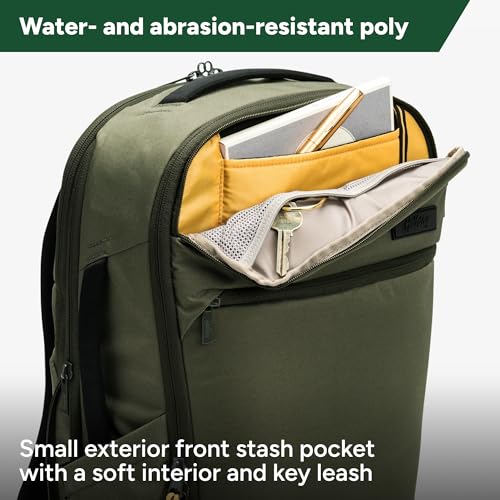Halfday Roamer All-in-One Travel Backpack: 15” Laptop Compartment, Built-In Shoe/Laundry Pouch (Magnetic Sternum Strap, Padded Shoulder Support), Weekend & Business Trip Carry-on Bag, Olive - color: Olive
