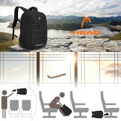 HEAD 30L Waterproof Drone String Travel Backpack for Men, Lightweight Laptop Backpack Fits 15.6 inch Notebook, Casual Daypack Carry On Backpack for College/Gym/Outdoor/Daily Use/Commute, TSA Friendly - color: Khaki