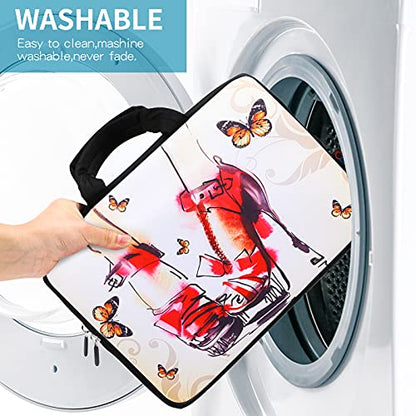 icolor 14 15 15.4 15.6 inch Laptop Handle bag Computer Protect Case Pouch Holder Notebook Sleeve Neoprene Cover Soft Carring Travel Case for Dell Lenovo Toshiba HP Chromebook ASUS Acer Shoes ICB-12 - color: Girl High-heeled Shoes