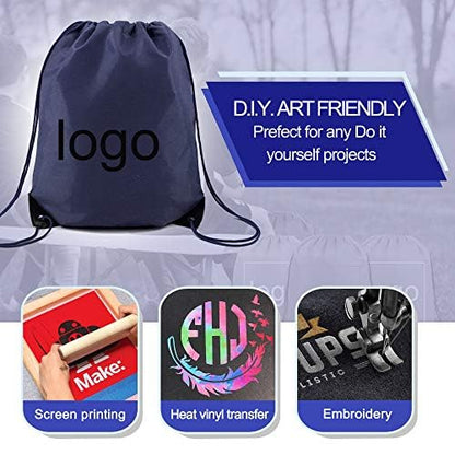 BeeGreen 20 pieces Wholesale Navy Blue Drawstring Backpack Bags Cinch Bags Bulk Heavy Duty String Backpack Machine Washable Sackpack Sport Bags for Women Men - color: Navy Blue