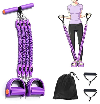 Bands for Foot Pedal Resistance Band with Handle, Adjustable Multifunction Bands for Sit up Exercise/Home Yoga Workout Fitness/Abdomen Waist Arm Leg Strength Slimming Training Bodybuilding