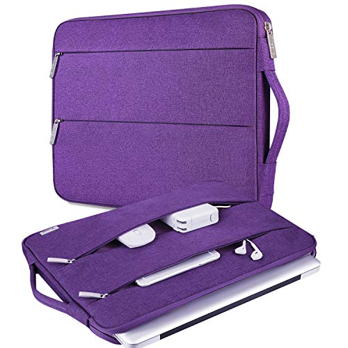 Voova Laptop Sleeve Carrying Case 13 13.6 Inch Compatible with MacBook Air 13 M1/M2/M3/M4, MacBook Pro 13/14, IPad Pro 13, Waterproof Slim Computer Cover Bag, Purple - color: Purple, size: 12.6-13.6 Inch