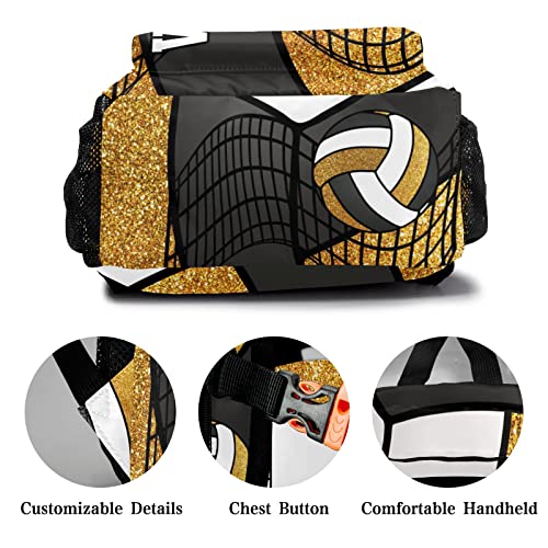 Customized Sports Volleyball Print Waterproof Backpack with Name for Hiking Camping Picnic - color: Backpack 23