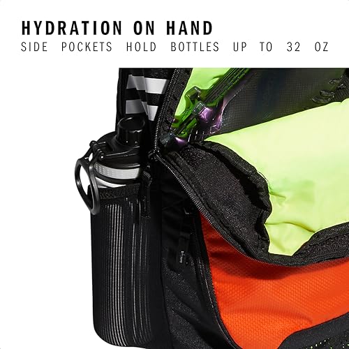 adidas Stadium 4 Soccer Backpack – Team Sports Bag with Ball Pocket, 36L - color: Orange/3.0