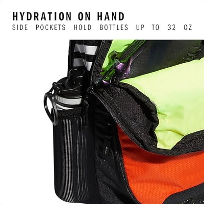 adidas Stadium 4 Soccer Backpack – Team Sports Bag with Ball Pocket, 36L - color: Orange/3.0
