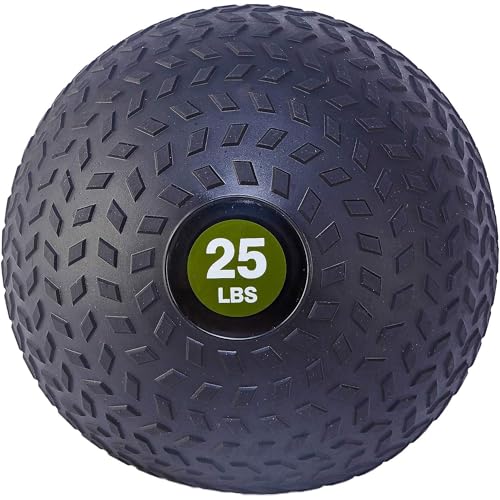 Fitvids Slam Medicine Wall Balls Workout Exercise Fitness Weighted Balls for Cross Training, Strength and Conditioning Exercises, Cardio and Core Workouts - style: 25 Pounds