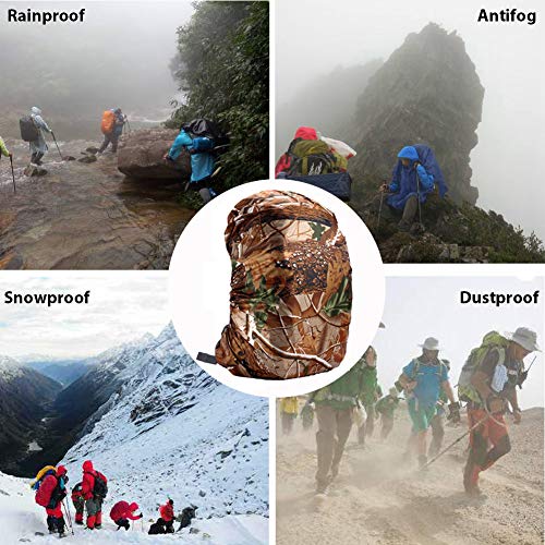 Waterproof Backpack Rain Cover with Anti Slip Buckle Strap for Camping, Hiking, Traveling, Hunting, Biking, 15-80L - color: Jungle Camouflage, size: 30L - 40L