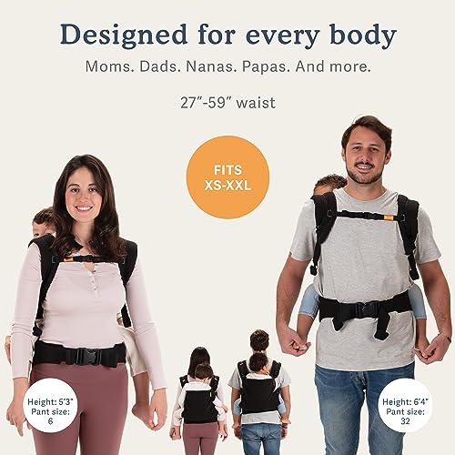 Beco Toddler Carrier with Extra Wide Seat, 100% Cotton - Front-Carry & Backpack Style - Lightweight & Ergonomic Sling Carrier for Children (24-48 Months) - Metro Black - color: Metro Black