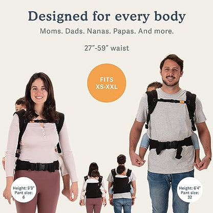 Beco Toddler Carrier with Extra Wide Seat, 100% Cotton - Front-Carry & Backpack Style - Lightweight & Ergonomic Sling Carrier for Children (24-48 Months) - Metro Black - color: Metro Black