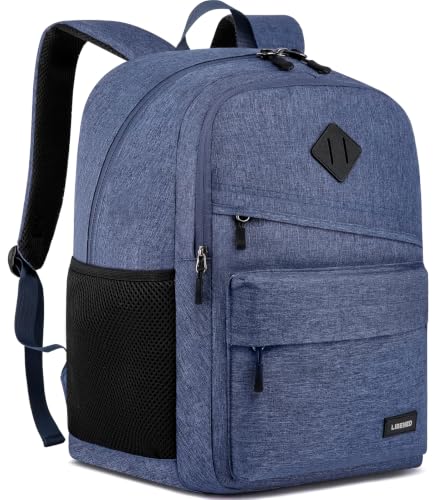 School backpack for Teen Boy, 15.6 inch Laptop Backpack with USB Charging Port, Large Computer Bookbag with Compartments, Ergonomic Straps, Blue - color: Blue, size: 15.6 Inch