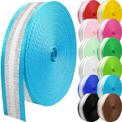 10 Yards Nylon Webbing 1.5 Inch 2 Inch Nylon Strap Webbing Straps Backpack Straps Nylon Belt for Indoor or Outdoor Gear, DIY Crafting, Handles, Luggage, Slings - color: Blue-10 Yards, size: 1.5 inch