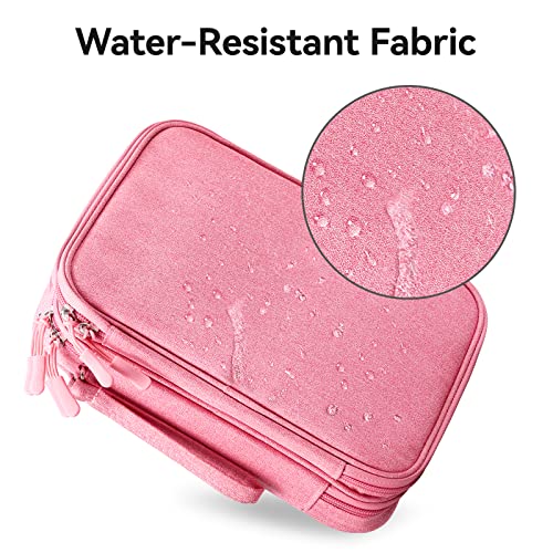 Cable Organizer Bag Travel Case for Electronics (Large, Dark Pink) - color: Dark Pink, style: Large