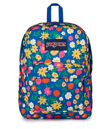 JanSport SuperBreak One Backpack - Durable, Lightweight Bag with 1 Main Compartment, Front Utility Pocket with Built-in Organizer, Premium Backpack, Flower Market - color: Flower Market