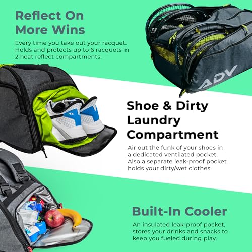 ADV Tennis Pro V3 - Tennis and Pickleball Backpack V2 - Flex Backpack - color: Pro V3 - Volt
