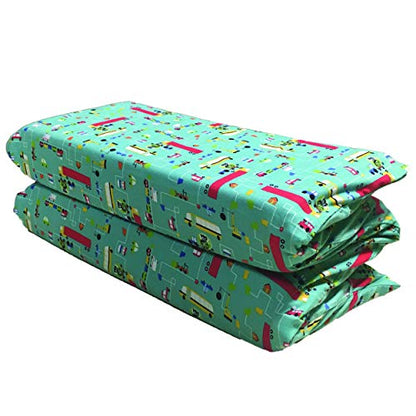 KinderMat 1.5" Thick + PBS Kids Kinderbundle - Washable Cover, Special Edition - Traffic JAM Design- Regular, Washable Sheet is 47" x 22", Value Bundle Great for Daycare & Family Households - color: Traffic Jam Bundle 1.5 Inch