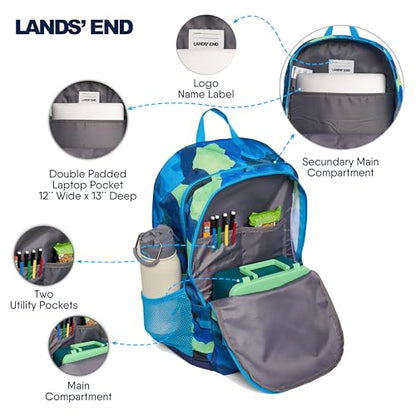 Lands' End Unisex Kids Large ClassMate Lightweight Durable Elementary School Backpack, Nicci - color: Nicci