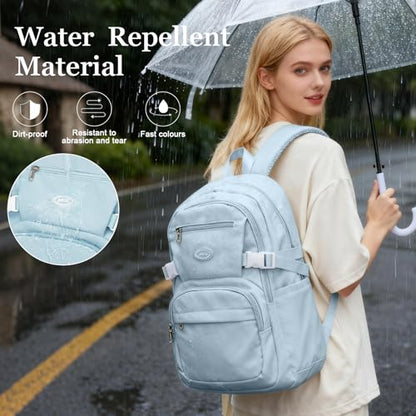weradar Lightweight School Backpack For Women Men,Waterproof High School Bag,Casual Daypacks Backpack With Lots Of Pockets,Aesthetic College Backpack For Boys Girls(Blue) - color: A4-blue
