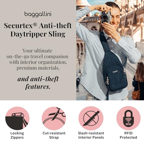 Baggallini Securtex Anti-Theft Daytripper Sling - color: Misty Purple