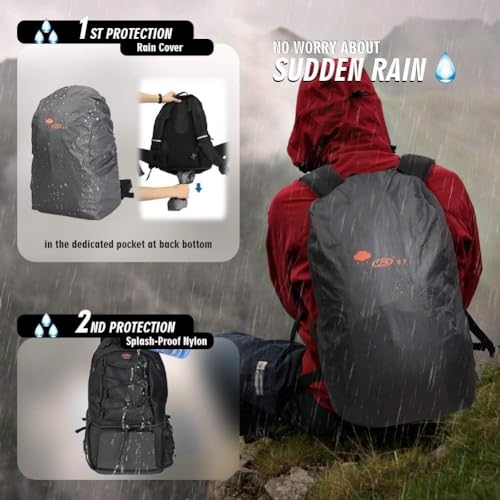 Camera Backpack Waterproof Large DSLR Camera Bag with 17" Laptop Compartments,Rain Cover,Tripod Holder Outdoor Travel Camera Backpack Case for Nikon Canon Sony Pentax DSLR/SLR Cameras and Accessories - size: 17L