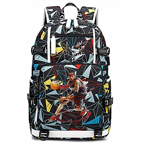 Basketball Player 3 Multifunction Backpack Travel Laptop Fans bag For Men Women - color: Multicolour - 1