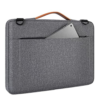 DOMISO 17-17.3 Inch Laptop Sleeve Water Resistant Business Briefcase Messenger Bag Compatible with 17.3" Dell Computer/HP Pavilion 17/ProBook 470/MSI GS73VR Stealth PRO/Lenovo/Acer/ASUS,Grey - color: Grey, size: 17 - 17.3 Inch