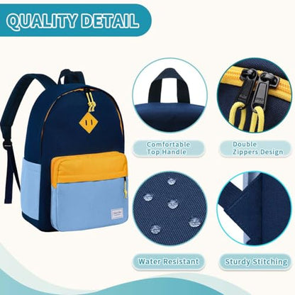 Chase Chic Kids Backpack for Girls - 17 inch School Backpacks for Toddler Fits 6 to 12 Years Old - Lightweight Water Resistant Preschool Bookbag for Travel Daycare (Light Blue) - color: Blue&light Blue