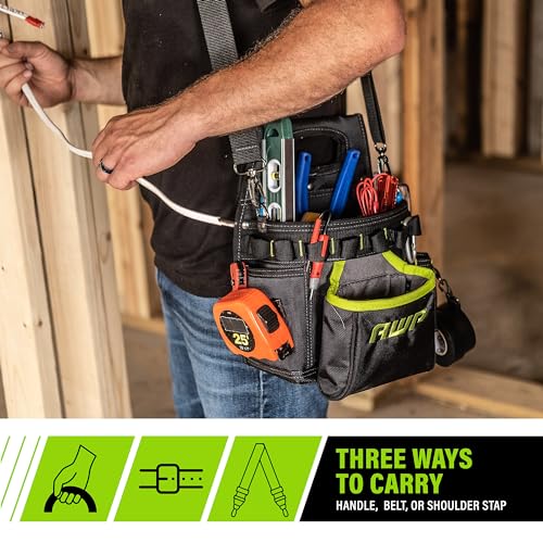 AWP Tool Pouch, Electrician Tool Pouch, Premium, Professional Multi-Pocket Organizer - size: 3 Pack, style: Portable Tool Box