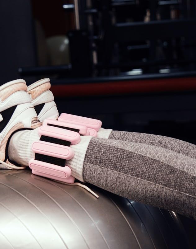 STONESAM Adjustable Wrist & Ankle Weight-Set of 2 (1lb), Wearable Wrist Bracelets for Yoga, Dance, Barre, Pilates, Exercises, Cardio, Aerobics, Walking - color: Pink