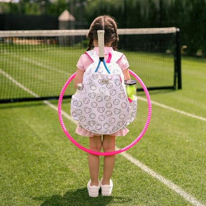Ame & Lulu Little Love Tennis Backpack - color: Metallic Rainbow