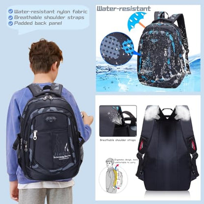 Bansusu Boys Backpack for Kids School Bag, Primary Middle School Backpack for Boys Bookbags - color: Style B - Yellow