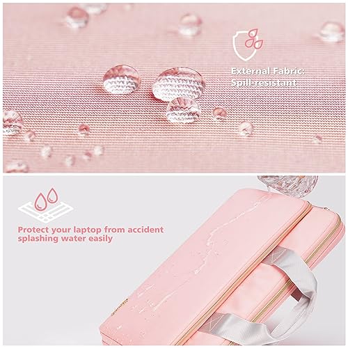 KIZUNA Laptop Sleeve Case 14 Inch Computer Carrying Handbag for 15" MacBook air M2 2023/Lenovo Flex 14/IdeaPad Flex 5/15.4 MacBook Pro/HP EliteBook 840 G5/HP Pro 14 G3/Dell Latitude/Surface,Pink - color: Pink, size: 14 Inch