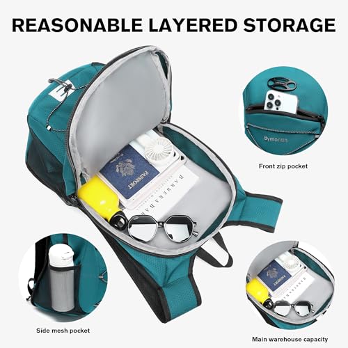 Ultra-Light Soft Daypack 15L/20L, Cushioned Breathable Back Panel Backpack, Lightweight Packable Travel Backpack (Green, 20L) - color: Green, size: 20L