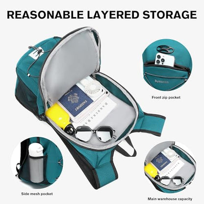 Ultra-Light Soft Daypack 15L/20L, Cushioned Breathable Back Panel Backpack, Lightweight Packable Travel Backpack (Green, 20L) - color: Green, size: 20L